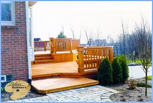 Troy MI Deck Builder Cedar Wood Deck Custom Railing